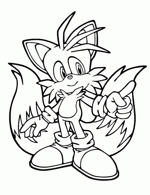 Desenho colorir - Sonic - Tarefa Digital