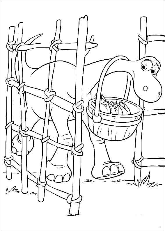 Den gode dinosaur Fargelegge for barn 13 Den gode dinosaur 13