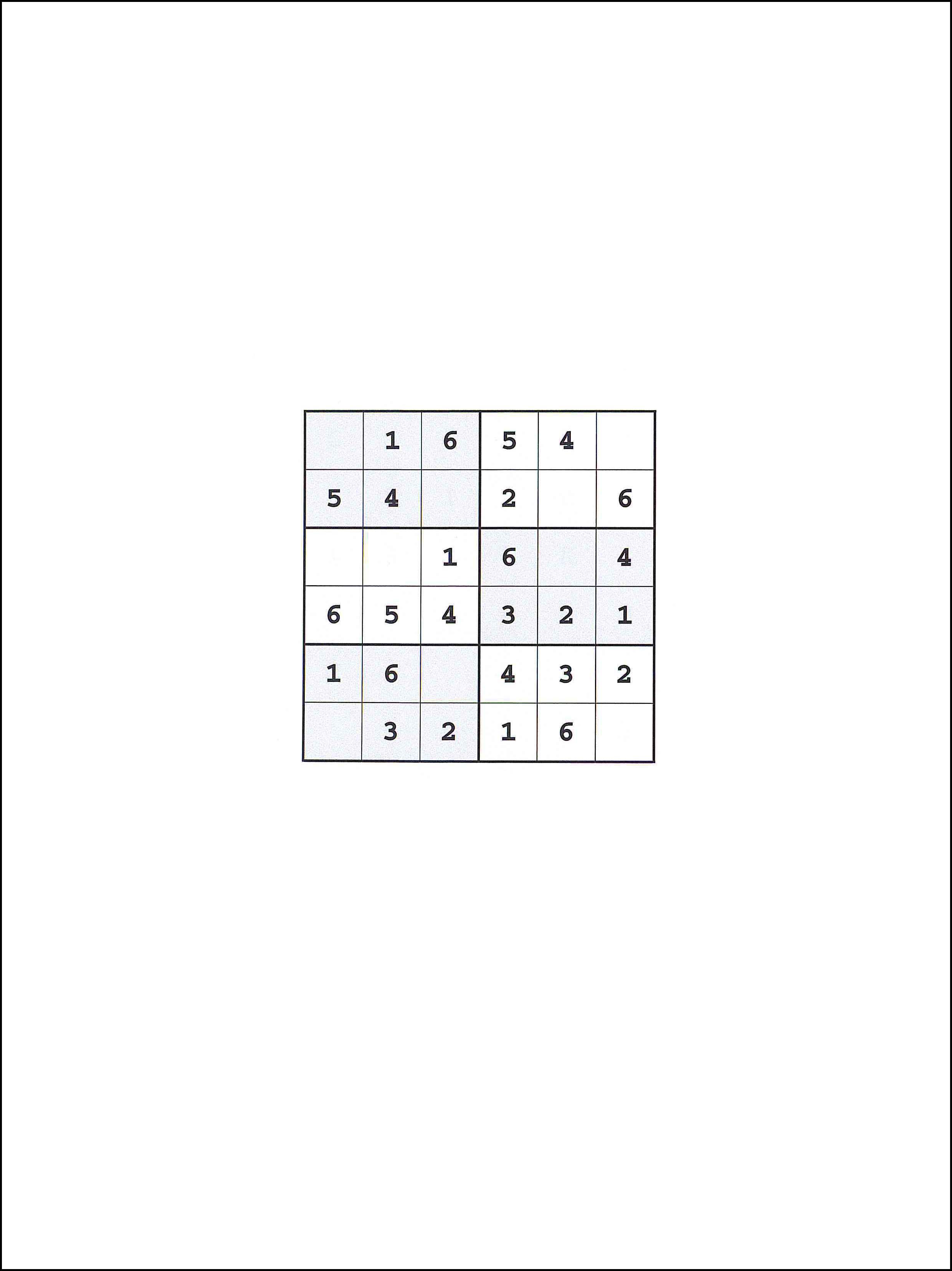 Sudoku 6x6 15