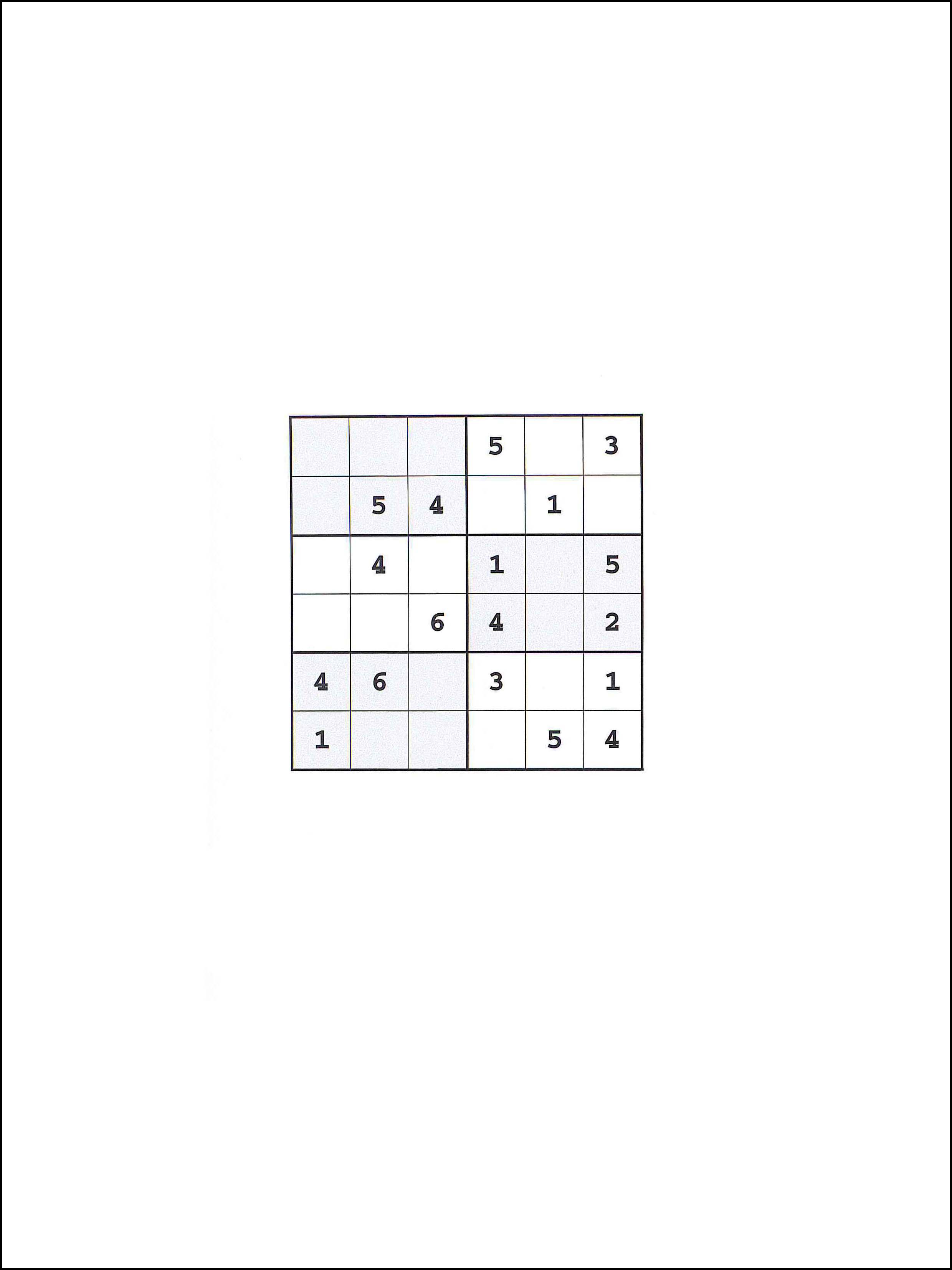 Sudoku 6x6 9