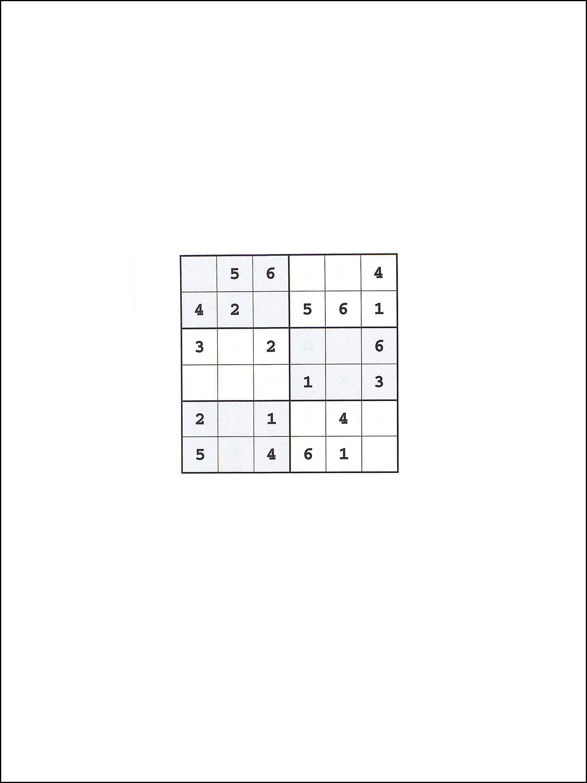 Sudoku 6x6 59