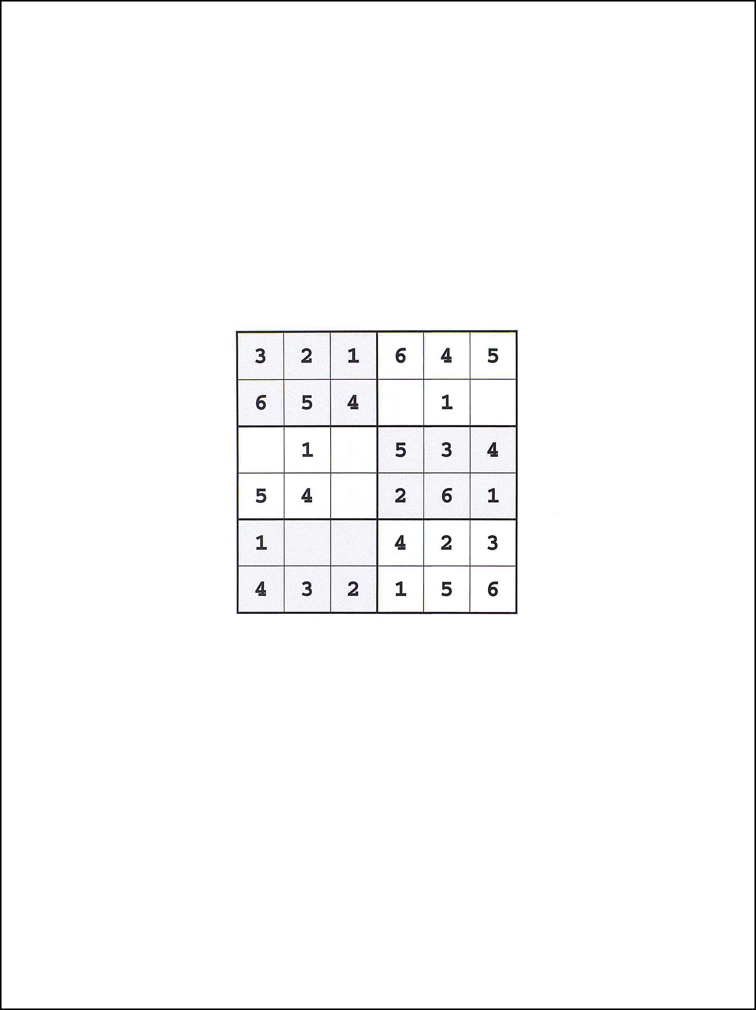Sudoku 6x6 60