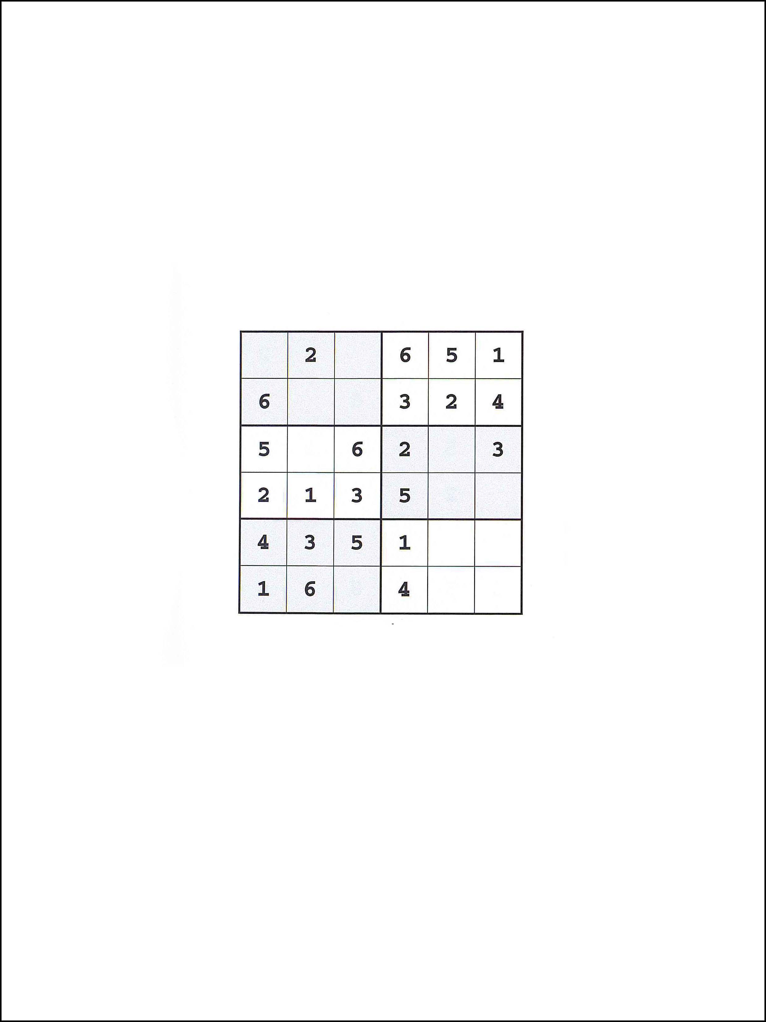 Sudoku 6x6 66