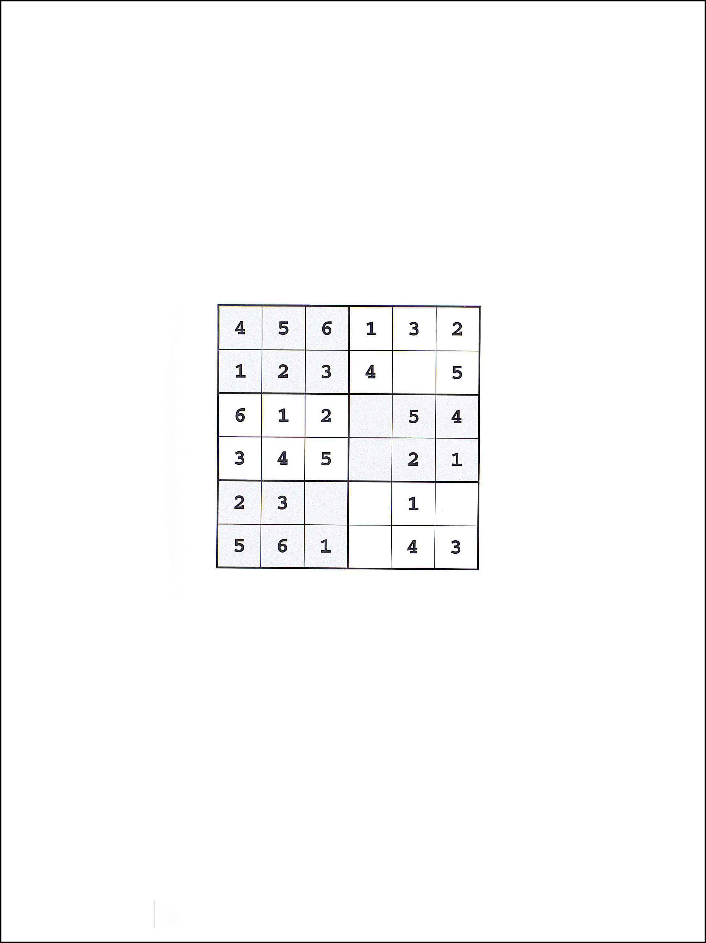 Sudoku 6x6 67