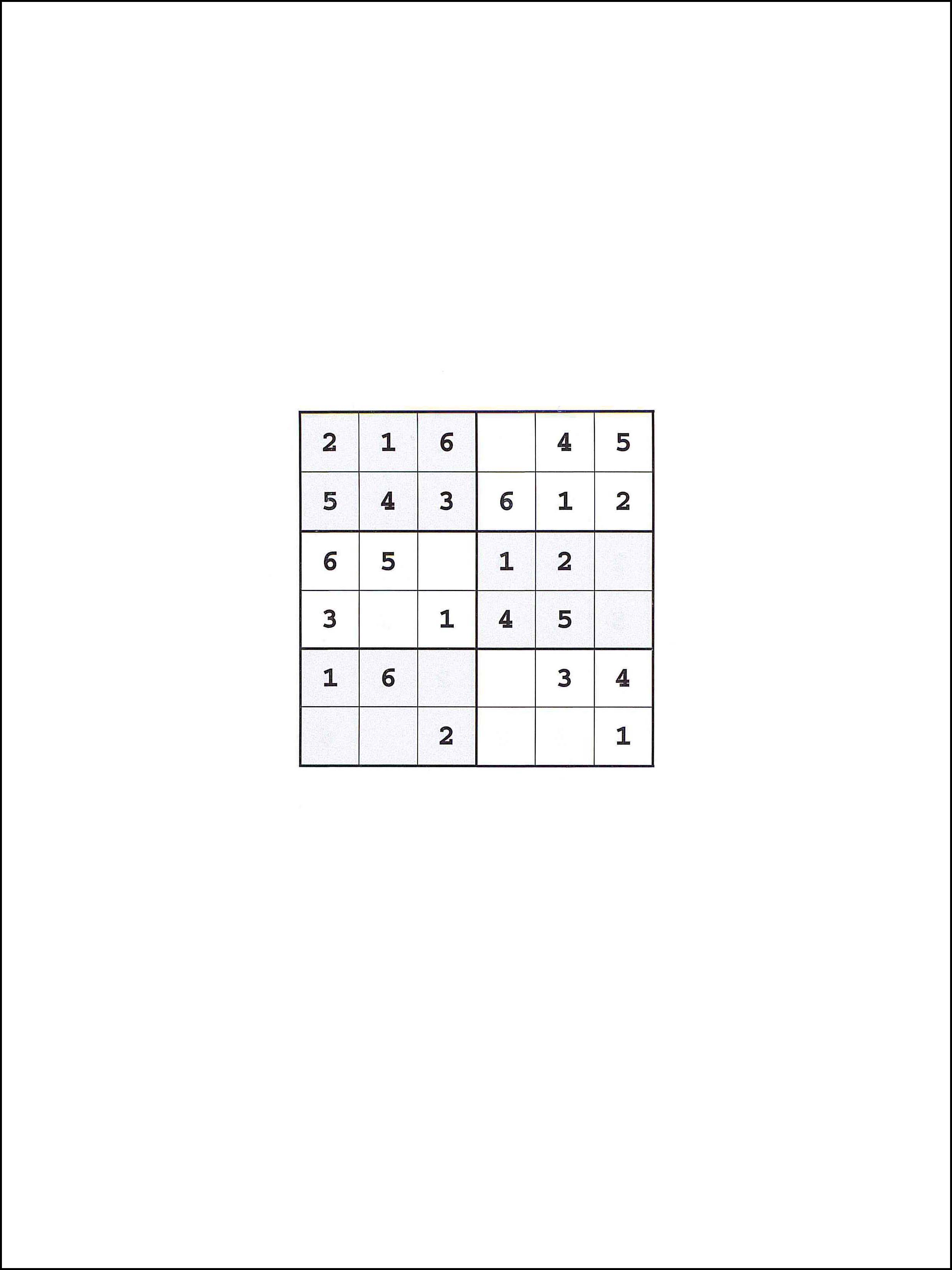 Sudoku 6x6 78
