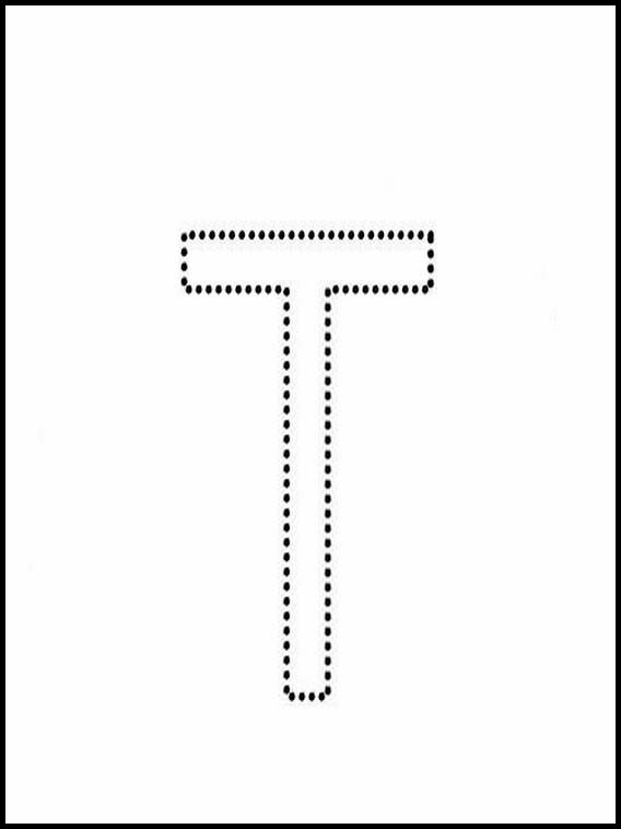 Forbind prikkerne. Alfabet 21