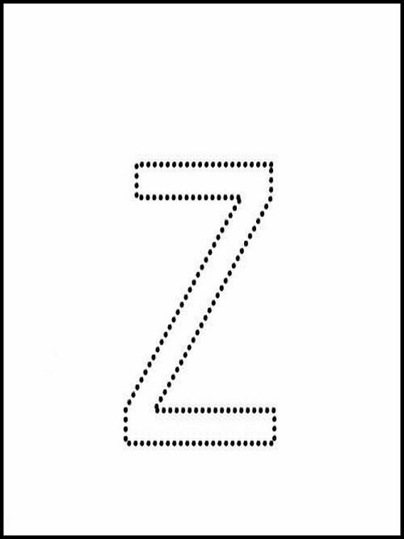 Forbind prikkerne. Alfabet 27
