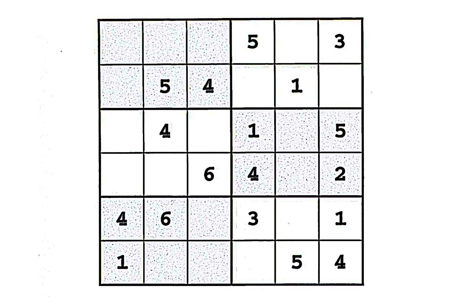 Exercice grande section maternelle Sudoku 6x6 Sudoku 6x6