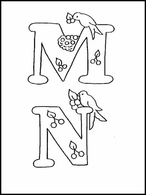 Alphabets avec des dessins d'enfants 104