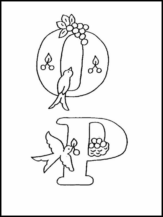Alphabets avec des dessins d'enfants 134