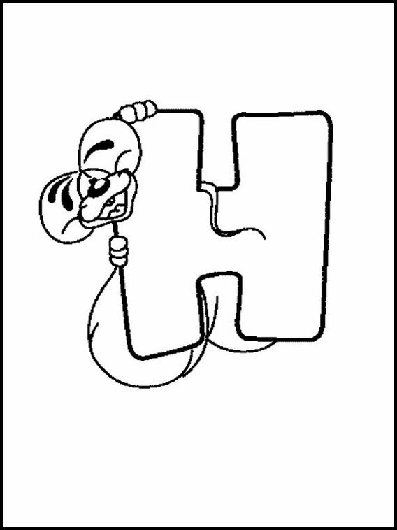 Alphabets avec des dessins d'enfants 155