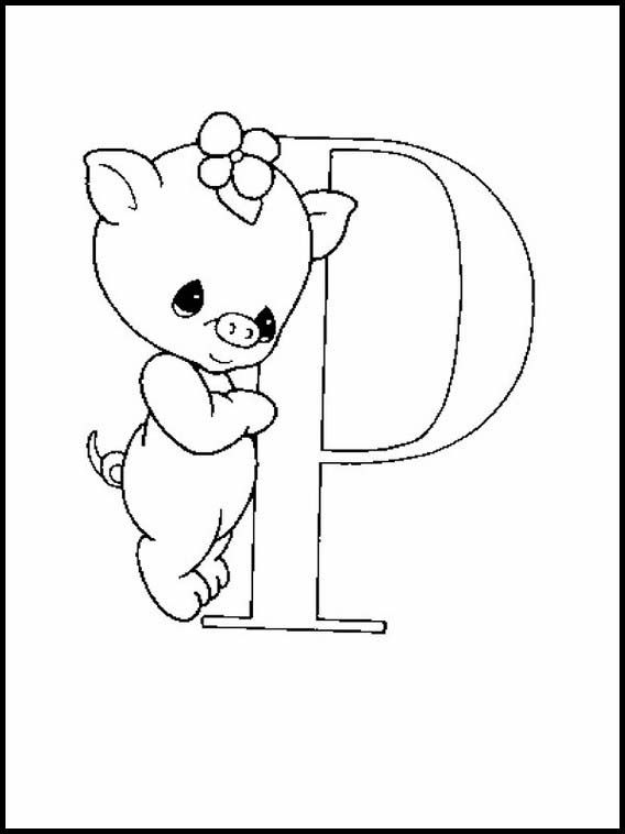 Alphabets avec des dessins d'enfants 156