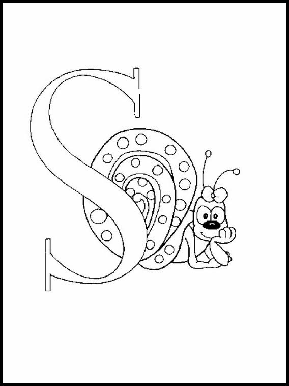 Alphabets avec des dessins d'enfants 221