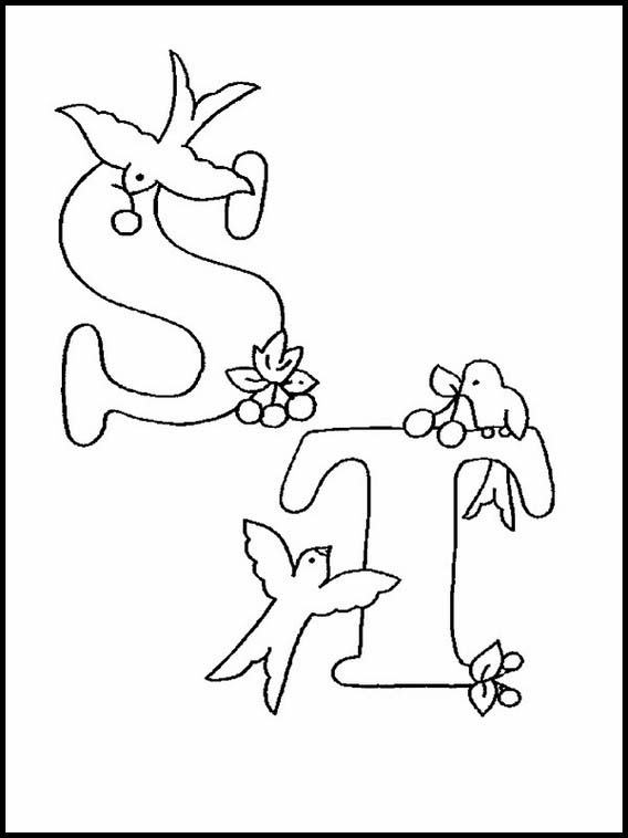Alphabets avec des dessins d'enfants 29