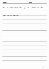 Calligraphie lignes simples pour apprendre l'espagnol93