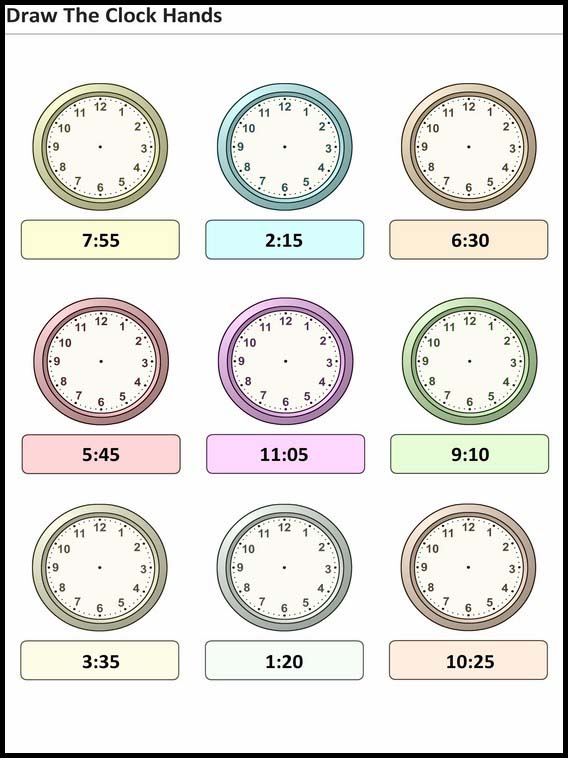 Mettez l'heure sur l'horloge 2