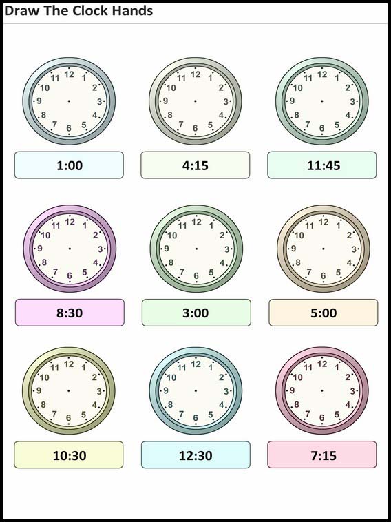 Mettez l'heure sur l'horloge 20