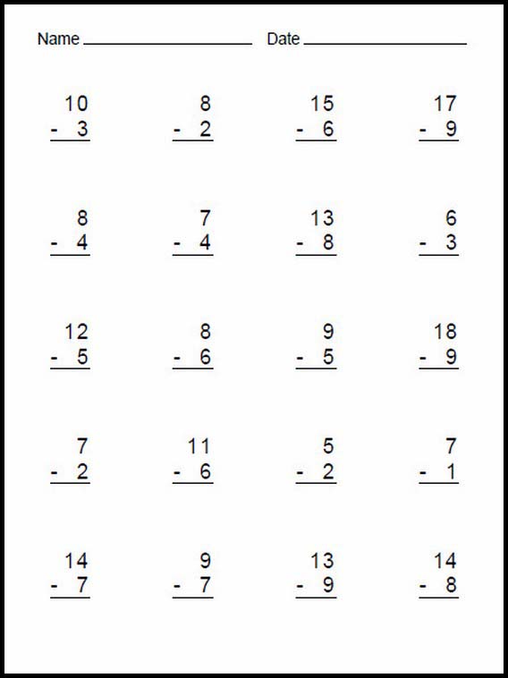 Soustraction faciles 23