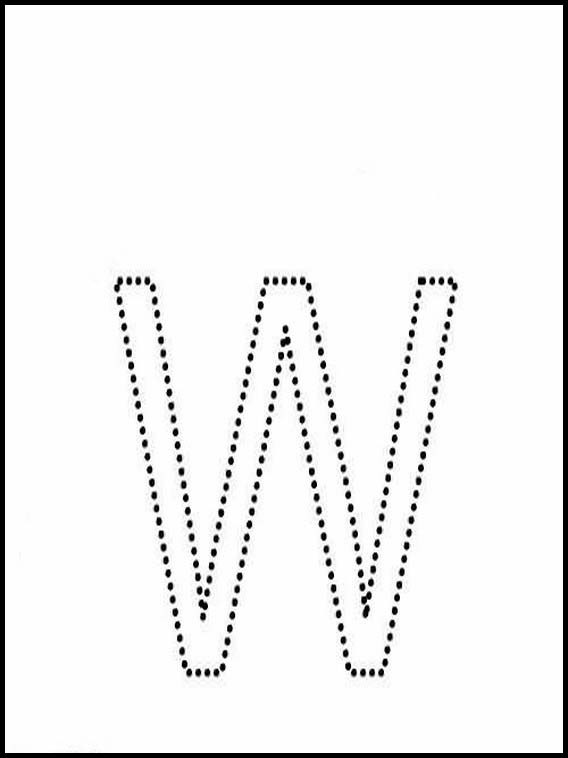 Relier les points. Alphabet 24