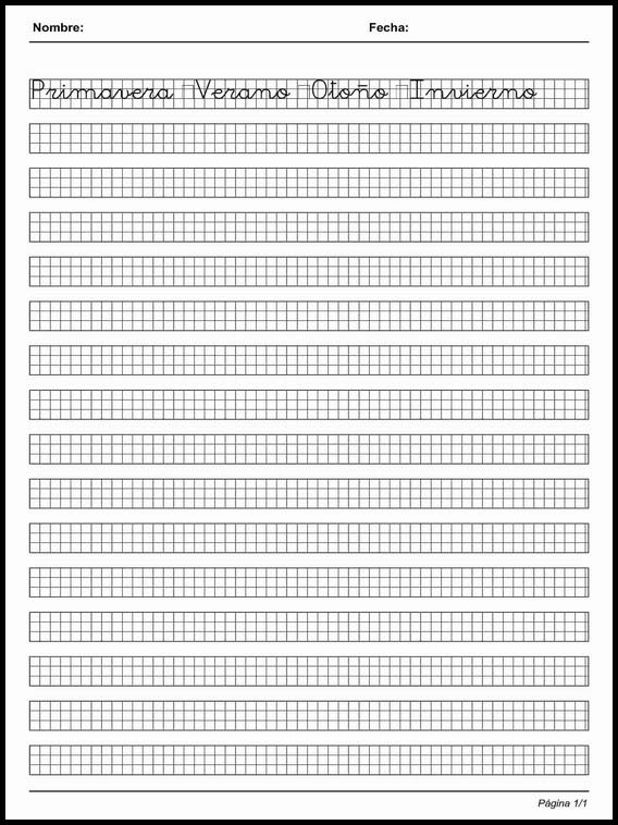 Übungen Kalligraphie auf Millimeterpapier Spanisch zu lernen 14 Kalligraphie auf Millimeterpapier Spanisch zu lernen 14