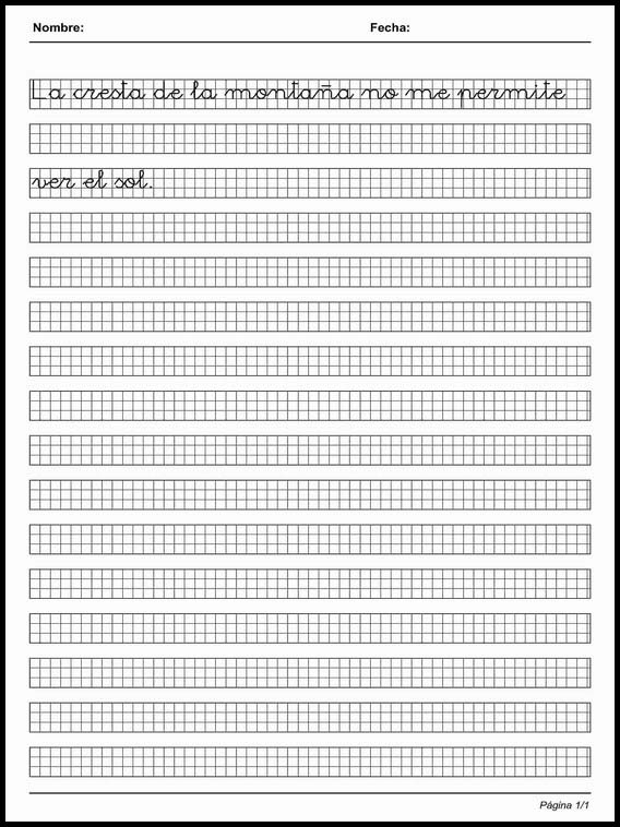 Kalligraphie auf Millimeterpapier Spanisch zu lernen 88