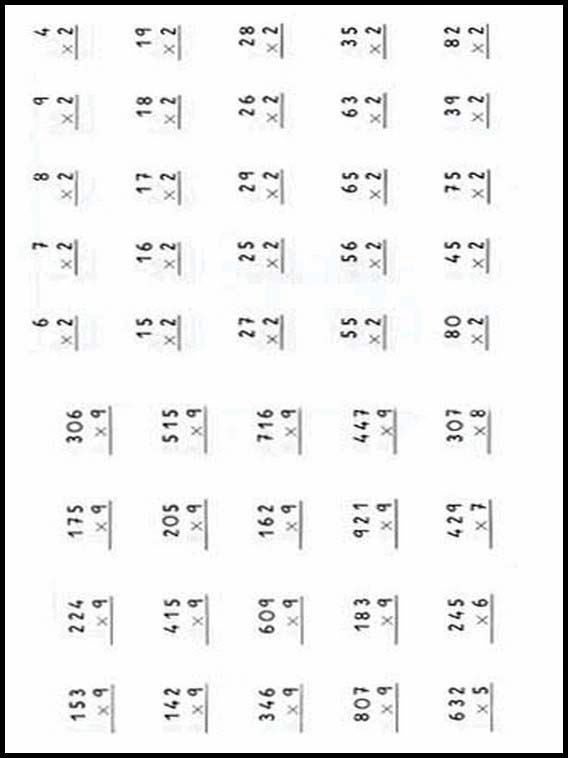 Leicht Multiplikation 7