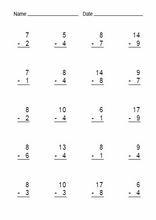 Leicht Subtraktionen22