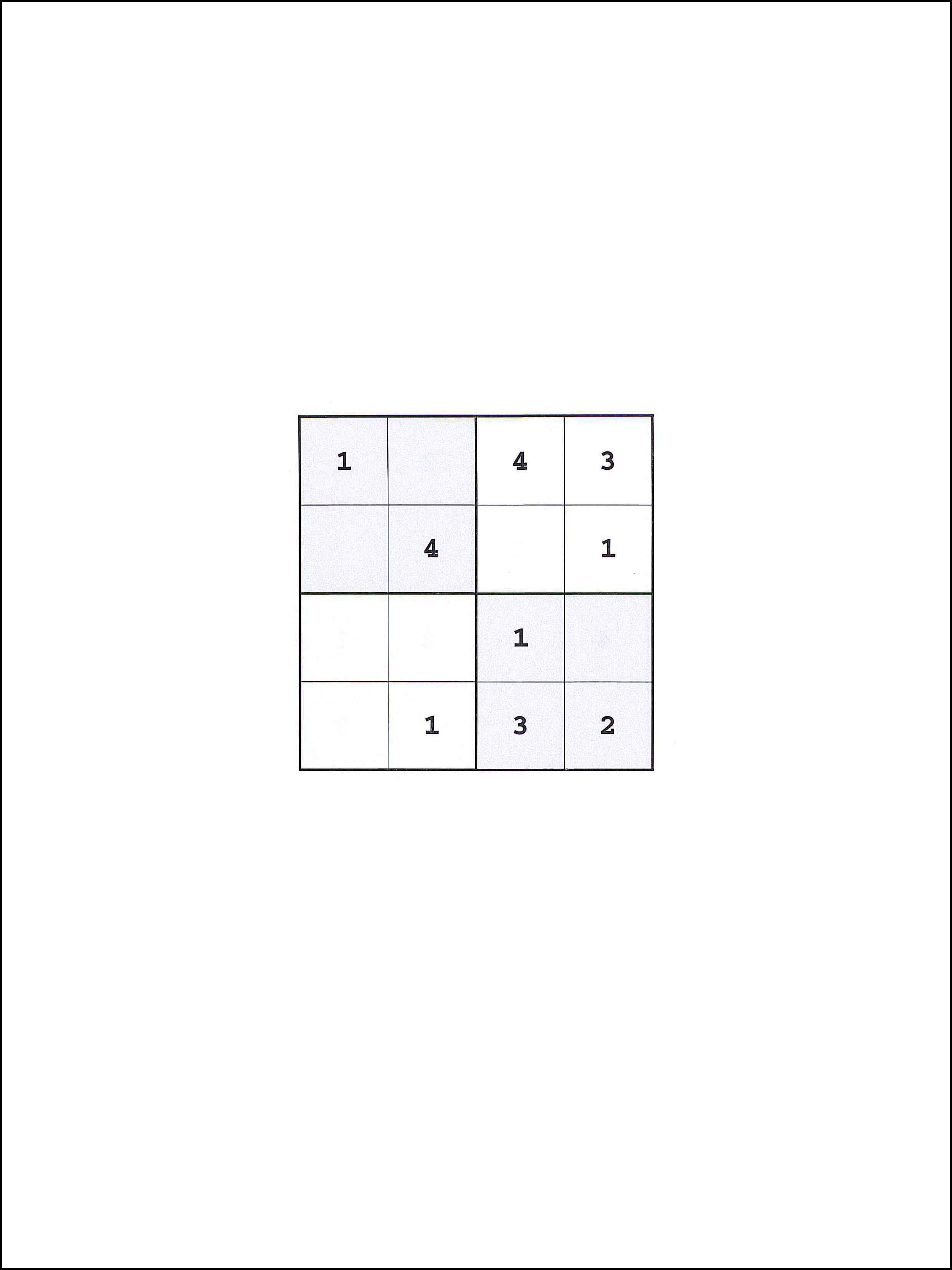 Sudoku 4x4 60