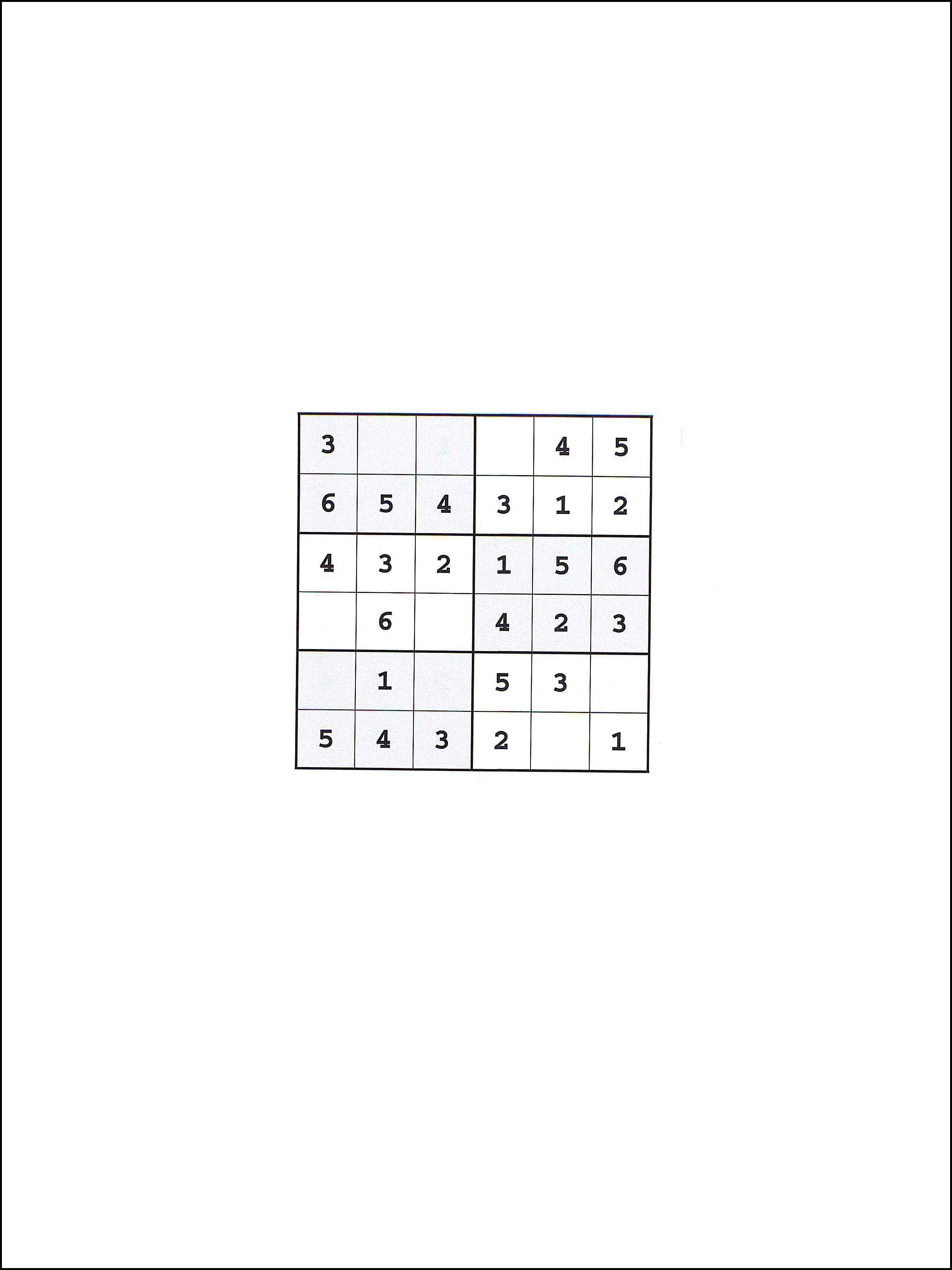 Sudoku 6x6 10