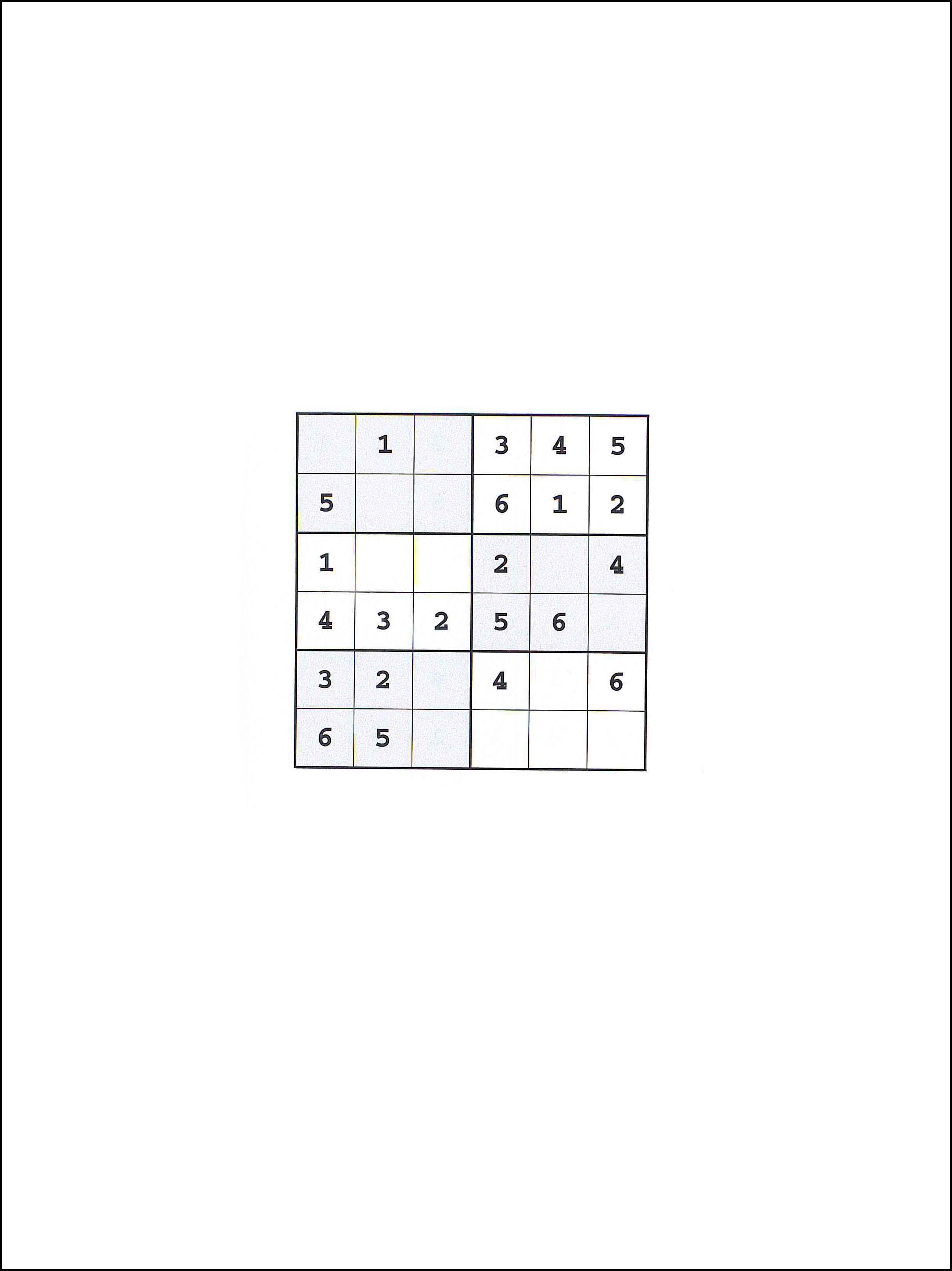 Sudoku 6x6 12