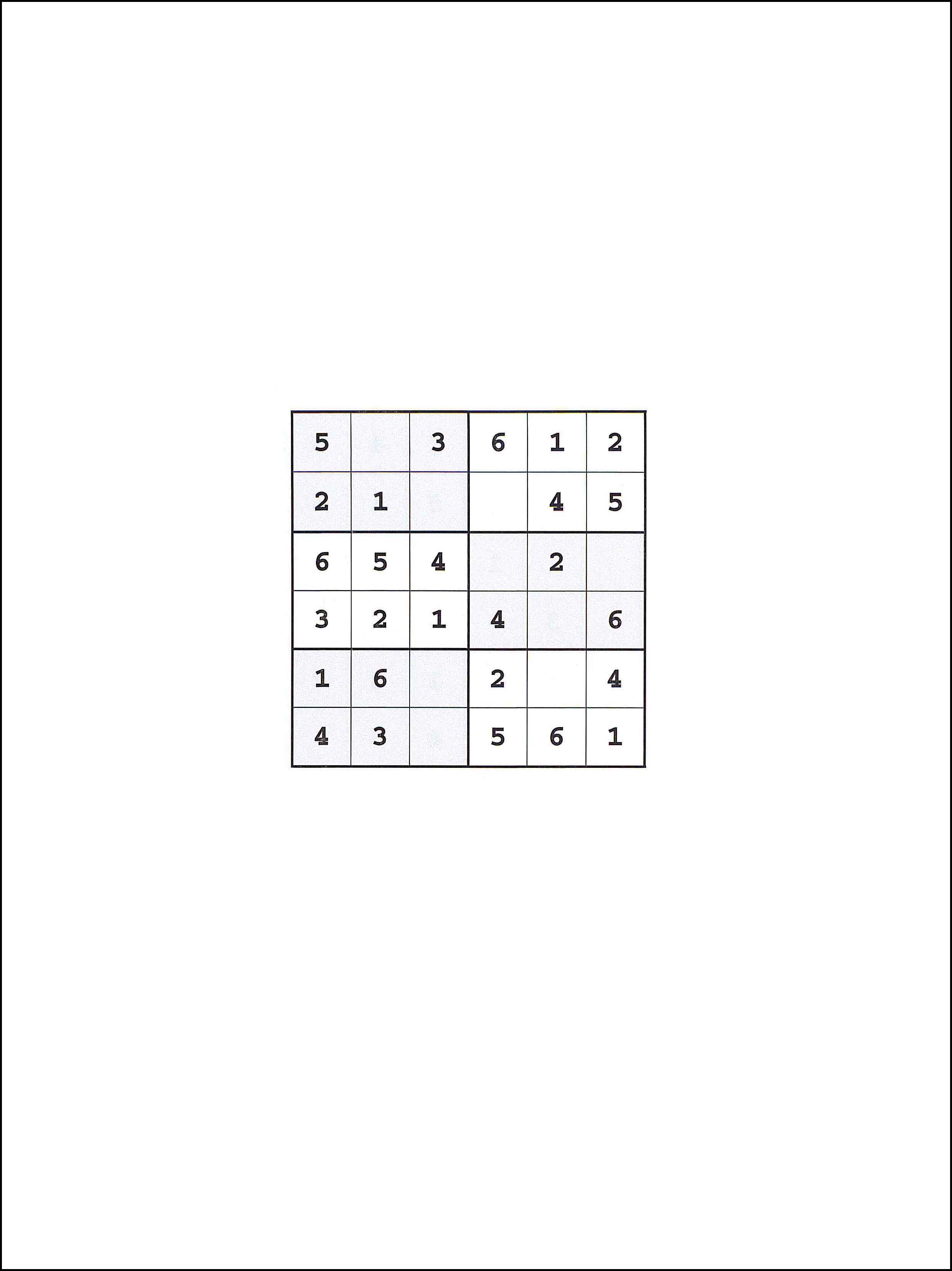 Sudoku 6x6 19