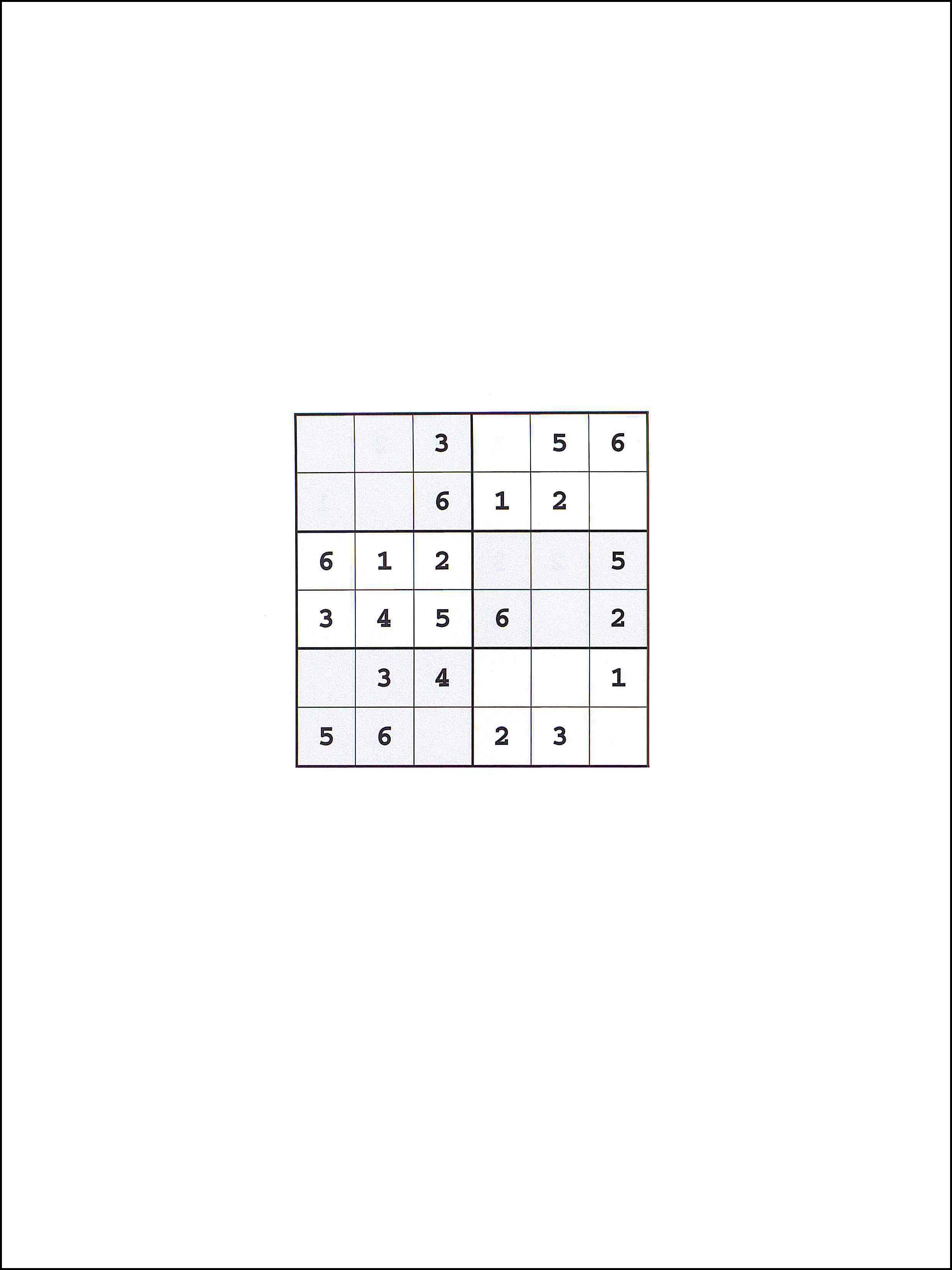 Sudoku 6x6 20