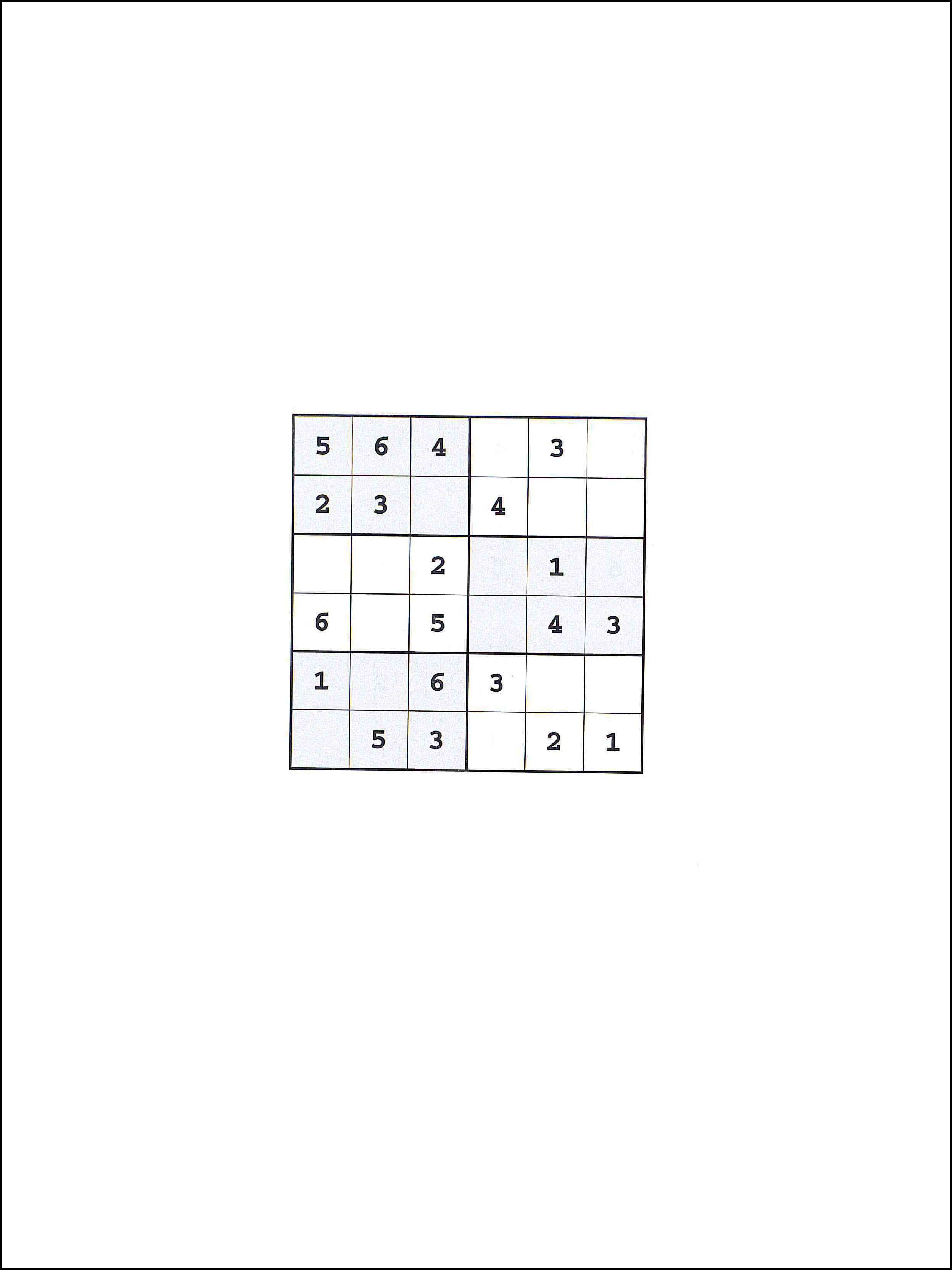 Sudoku 6x6 6
