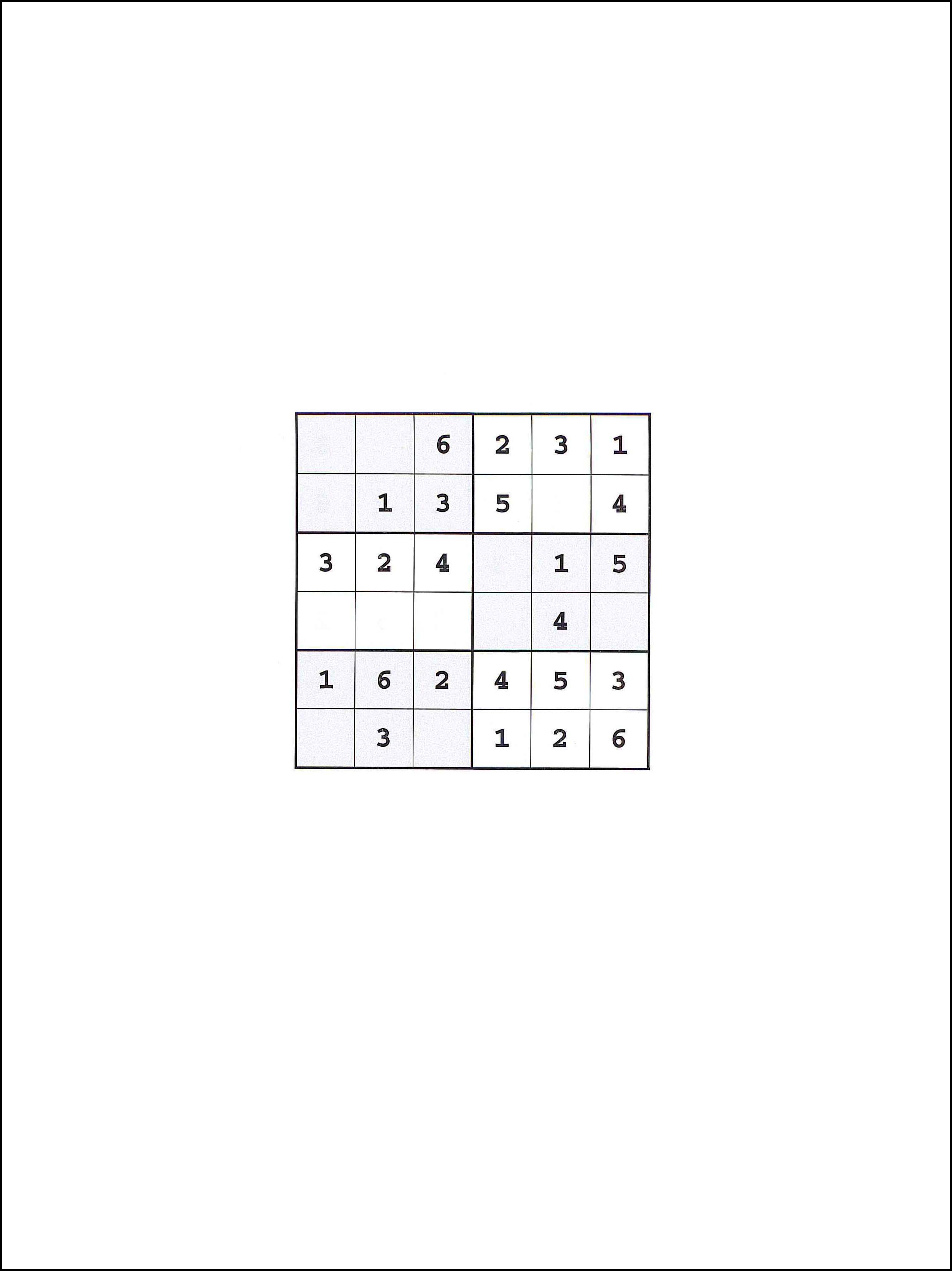 Sudoku 6x6 87