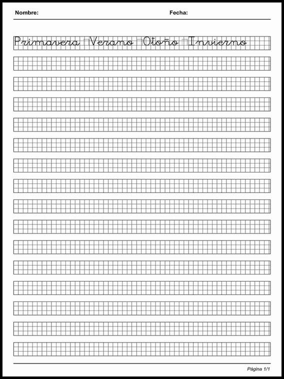 Kalligrafie grid om Spaans te leren 14