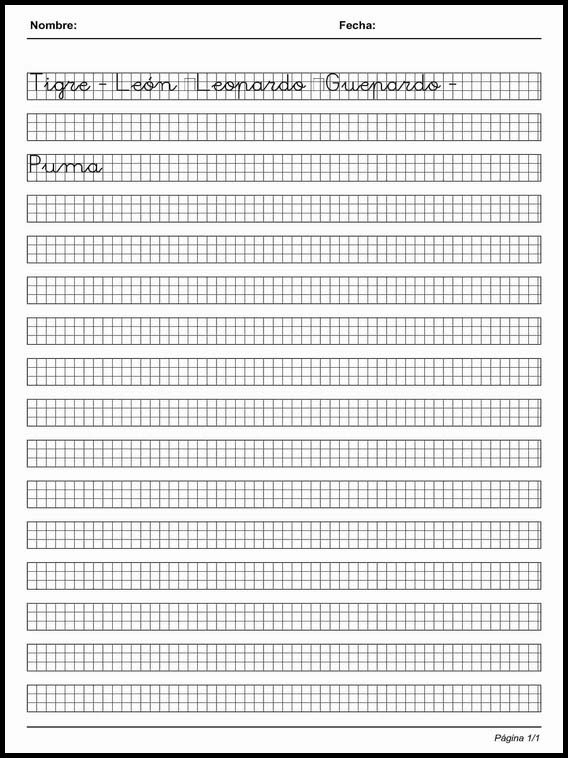 Kalligrafie grid om Spaans te leren 21