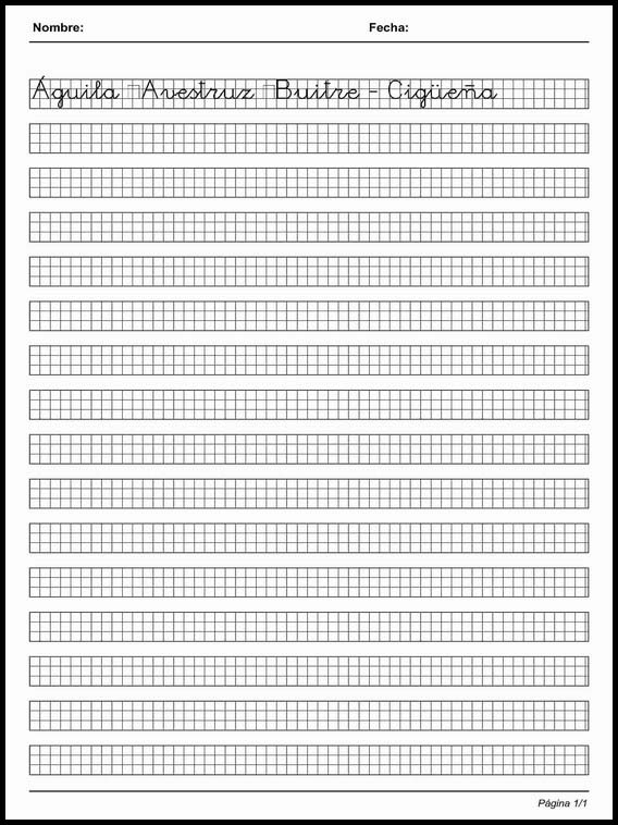 Kalligrafie grid om Spaans te leren 24