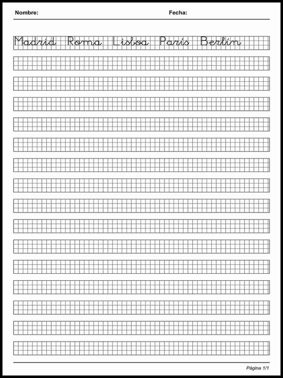 Kalligrafie grid om Spaans te leren 3