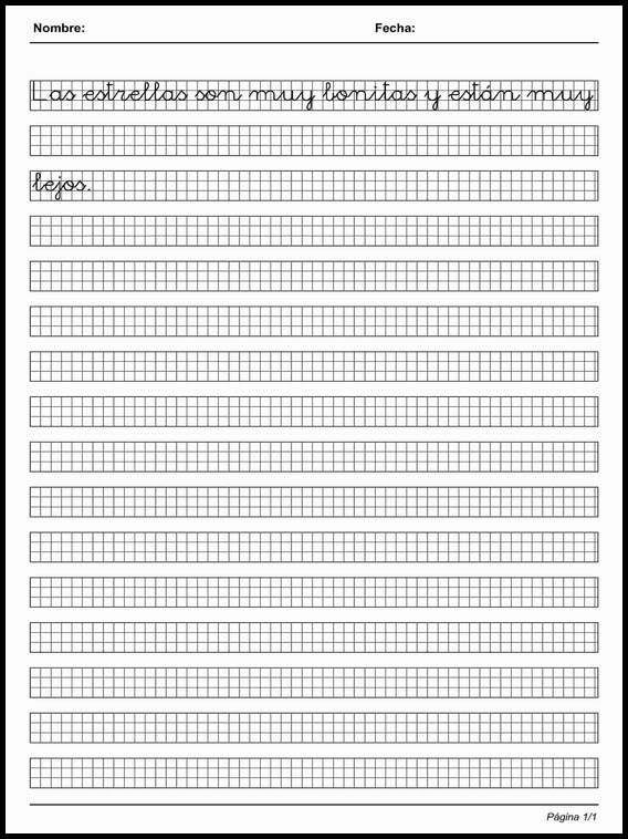 Kalligrafie grid om Spaans te leren 39