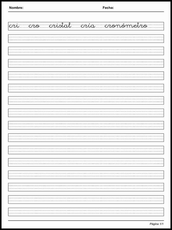 Läxa att skriva ut Kalligrafi Montessori att lära sig Spanska 30 Kalligrafi Montessori att lära sig Spanska 30